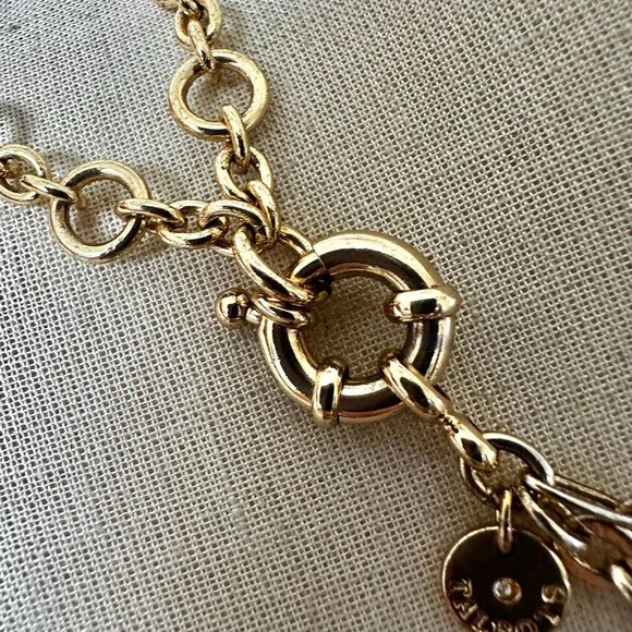 Talbots Double Strand Necklace with Enamel Medallions & Wrapped Beads - Picture 4 of 8